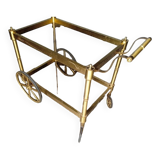 Serving rolling table golden aluminum ep 1970 vintage