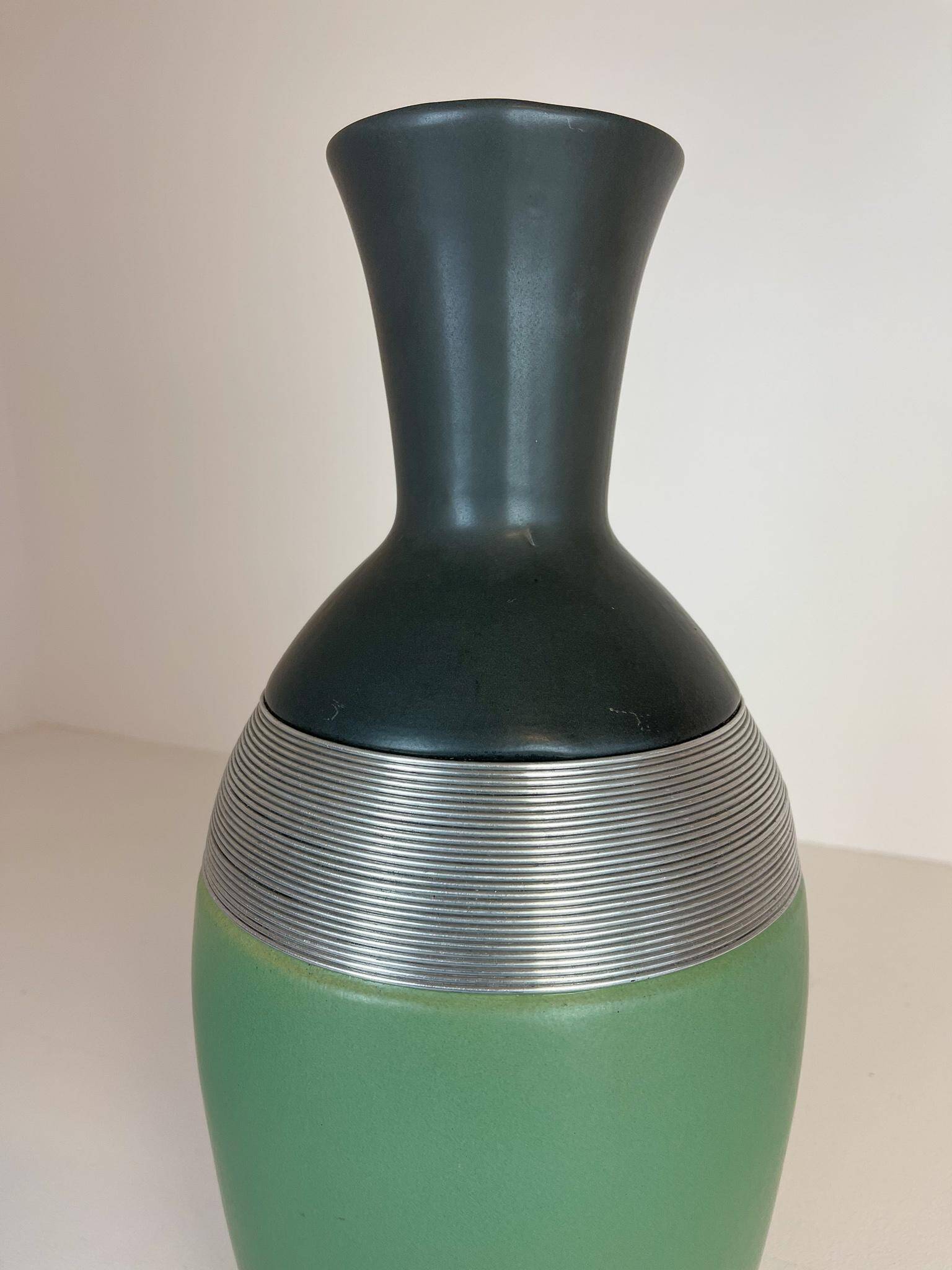 Large Art Deco style pedestal vase, Sweden, 1970s