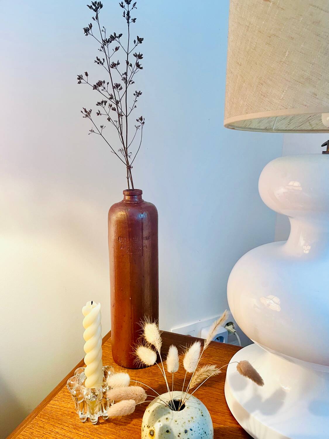 Antique Erven Lucas Bolts Amsterdam stoneware liquor bottle