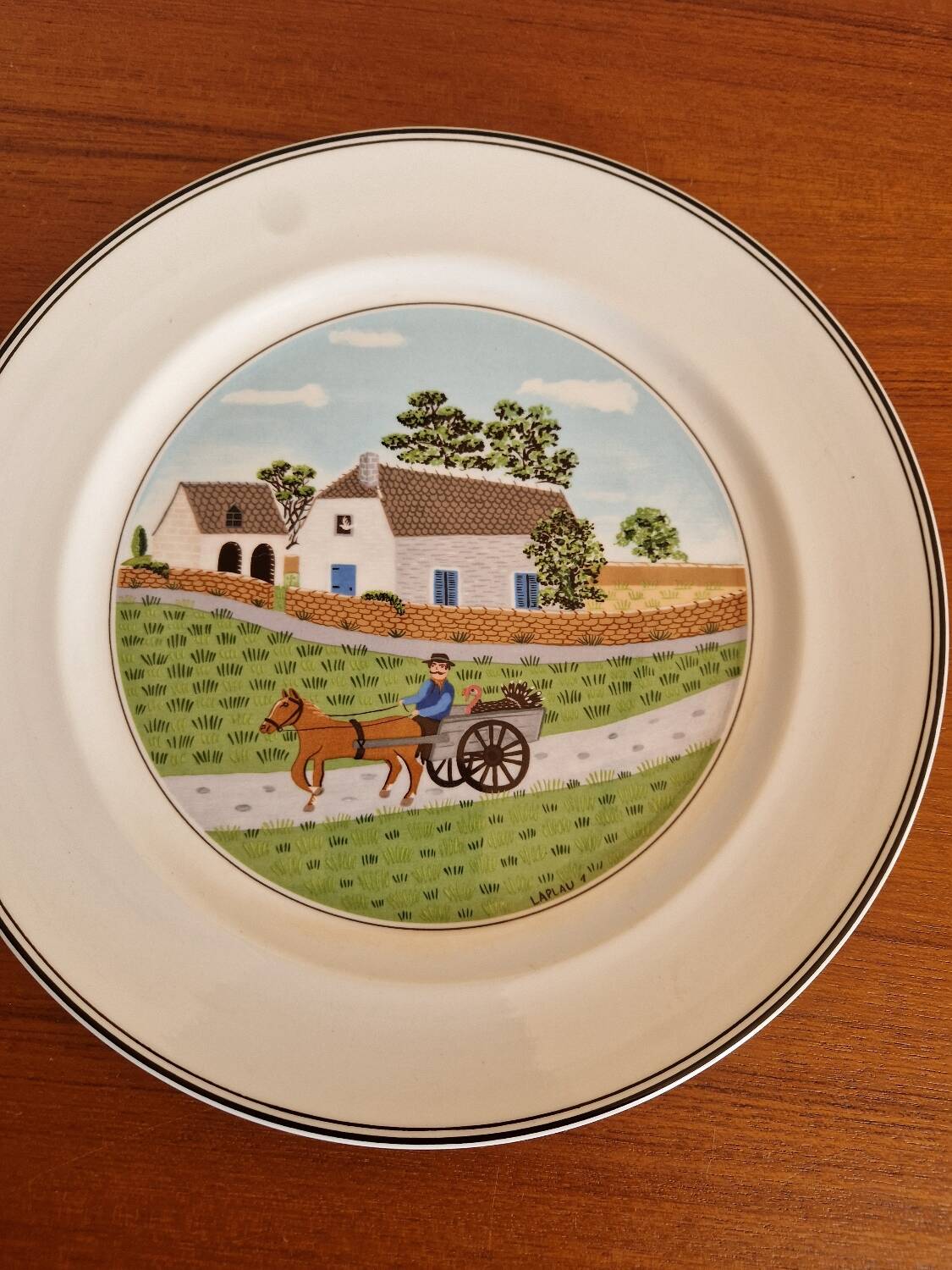 VILLEROY & BOCH Laplau dish, Naïf design - diameter 27 cm.