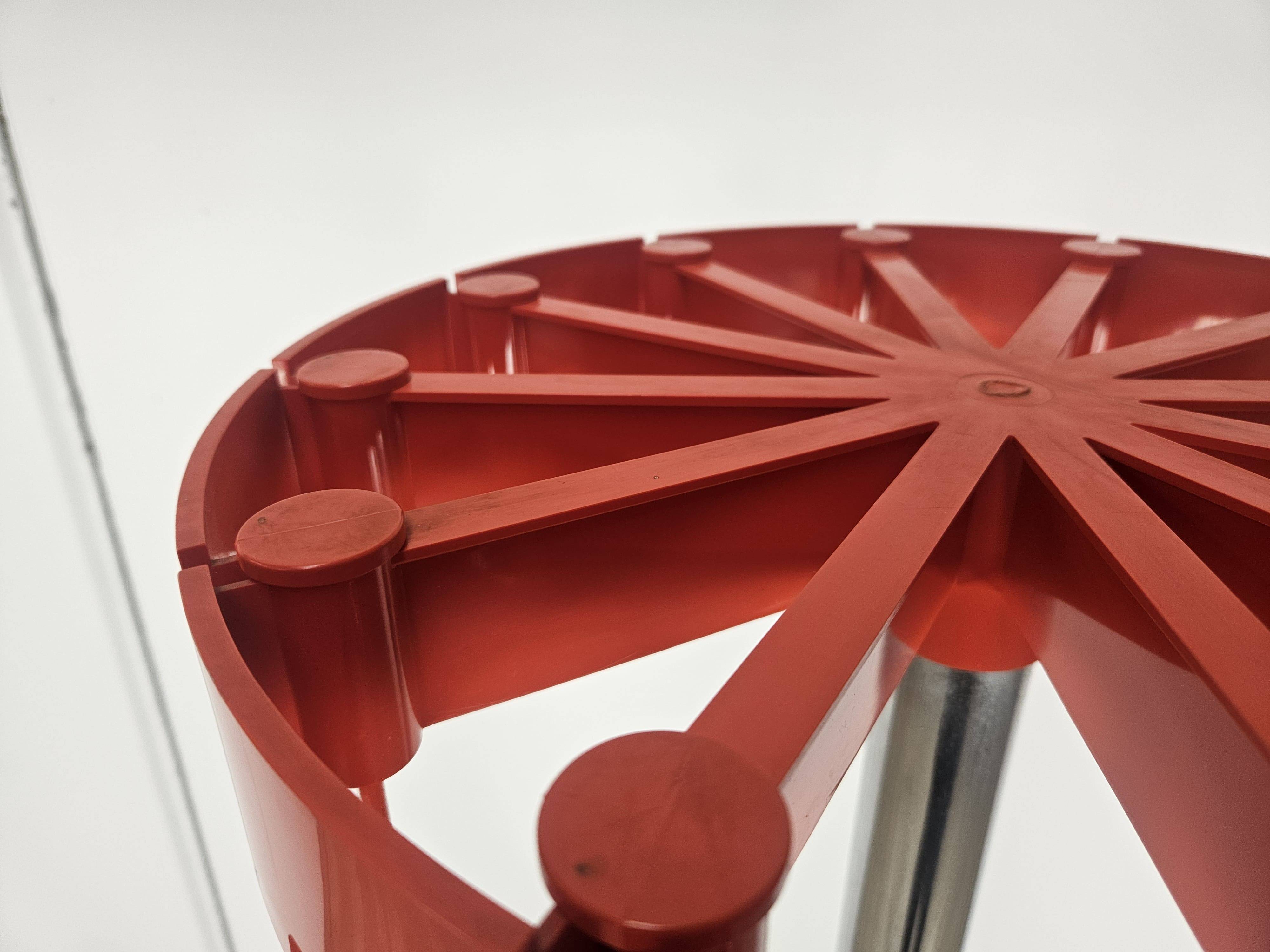 Space Age Plastic and Steel Coat Rack by Dal Vera from the 70s