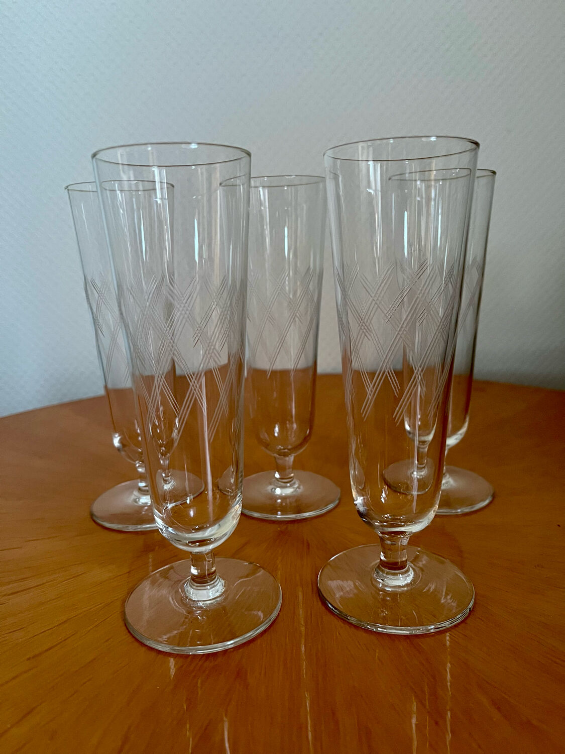 Vintage champagne flutes 1960