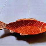 Glazed terracotta fish dish
