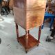 Beautiful antique nightstand in walnut with a marble top from the late 19th century.