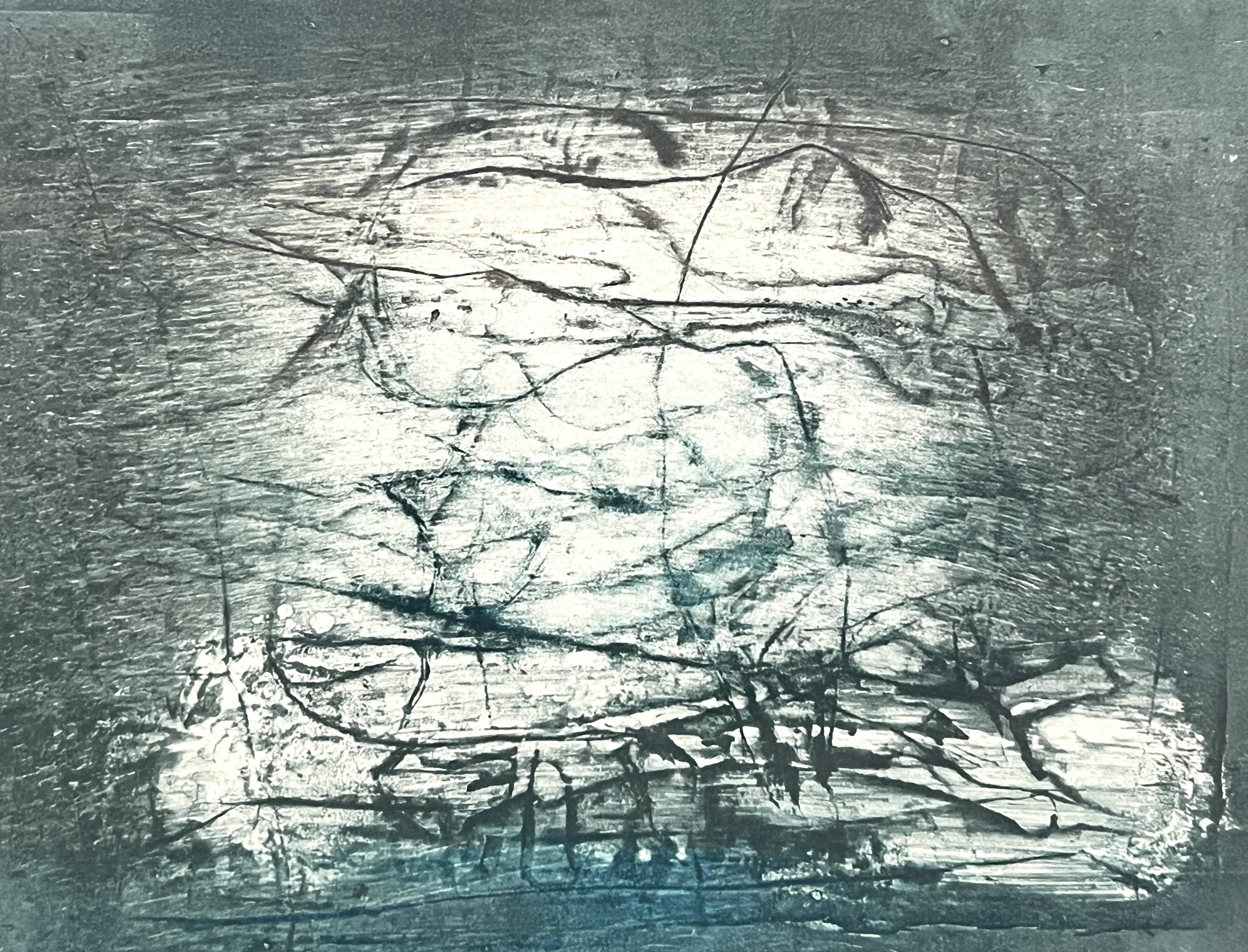 Oil painting & mixed techniques on framed canvas & signed by the artist.