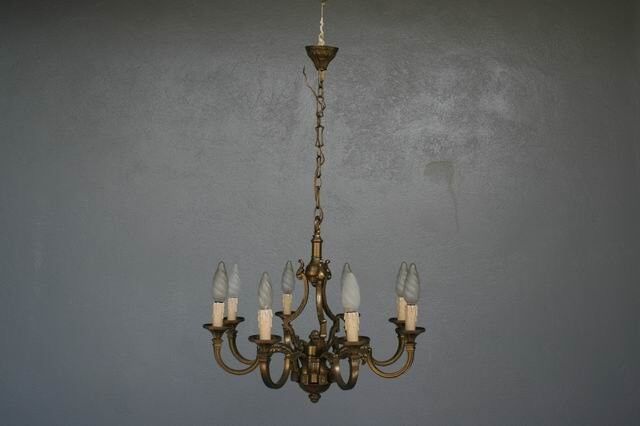 Chandelier bronze 8 branches