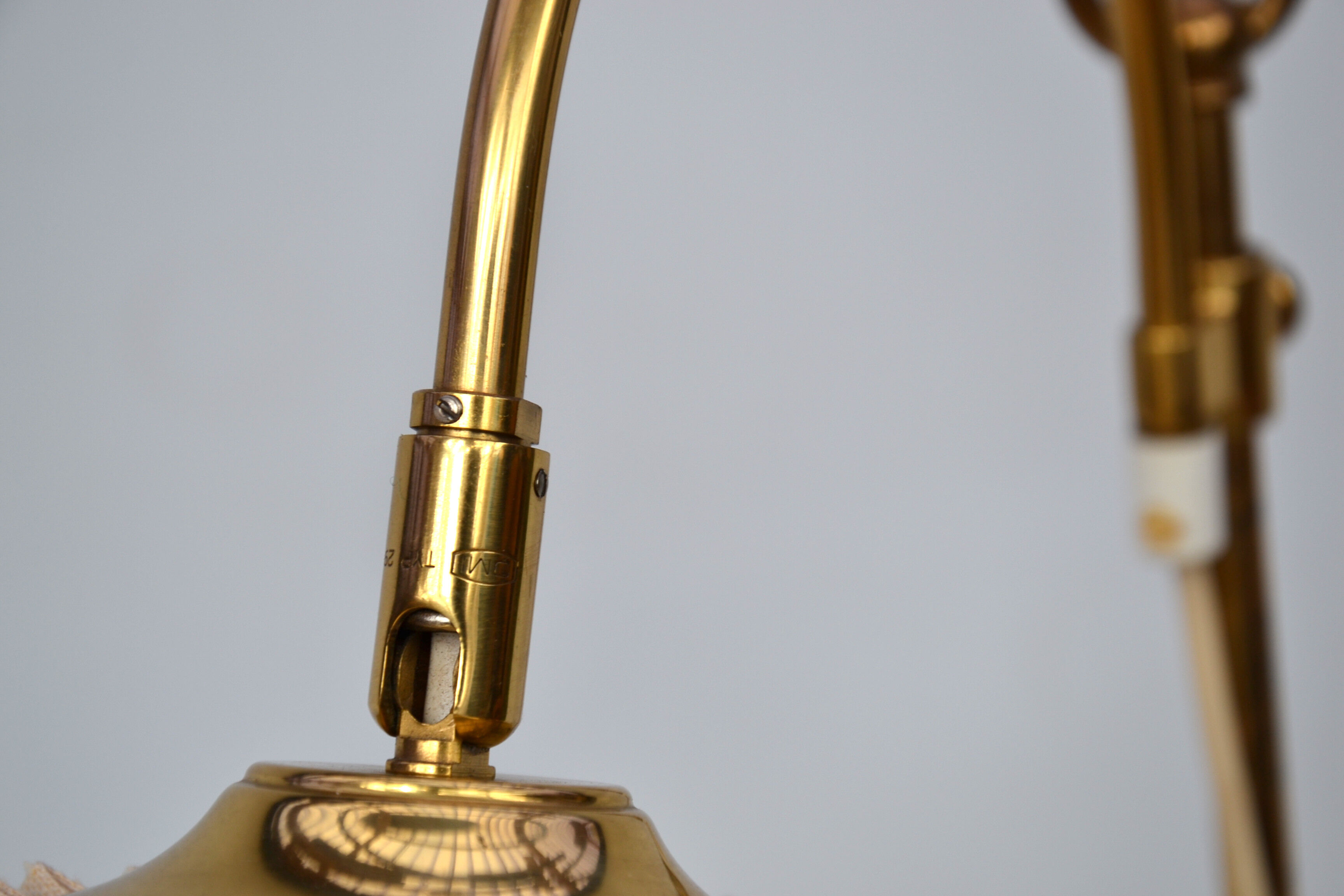 Adjustable brass floor lamp by Nafa 1950