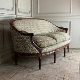 Louis XVI Basket Bench In Carved Beech On 7 Feet 18th Century