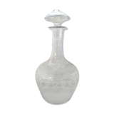 Carafe avec bouchon verre ciselé service vin vintage