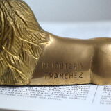 Brass lion paperweight