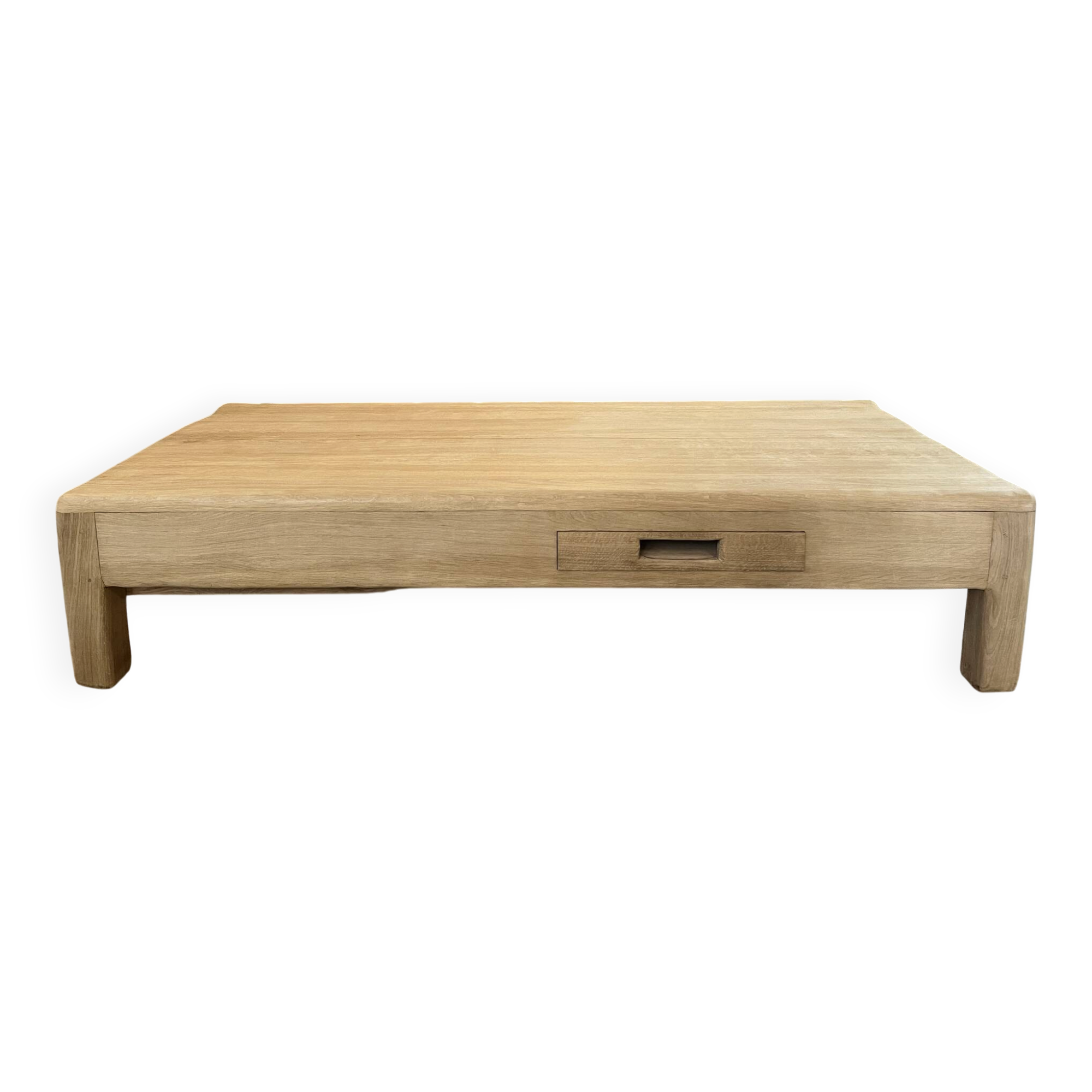 Table basse en chêne blond