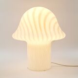 Striped glass mushroom table lamp from Peill & Putzler Germany 1970s