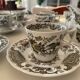 Windsor tea service Ridgway Staffordshire English earthenware, 6 cups