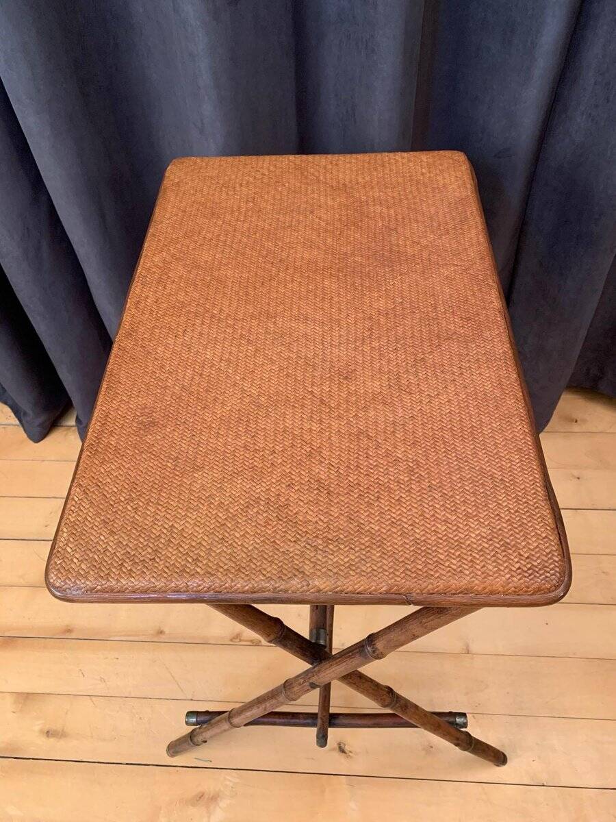 English bamboo side table, 1920s