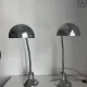 Pair of vintage 1940 Jumo 210 chrome desk lamps - 50 cm