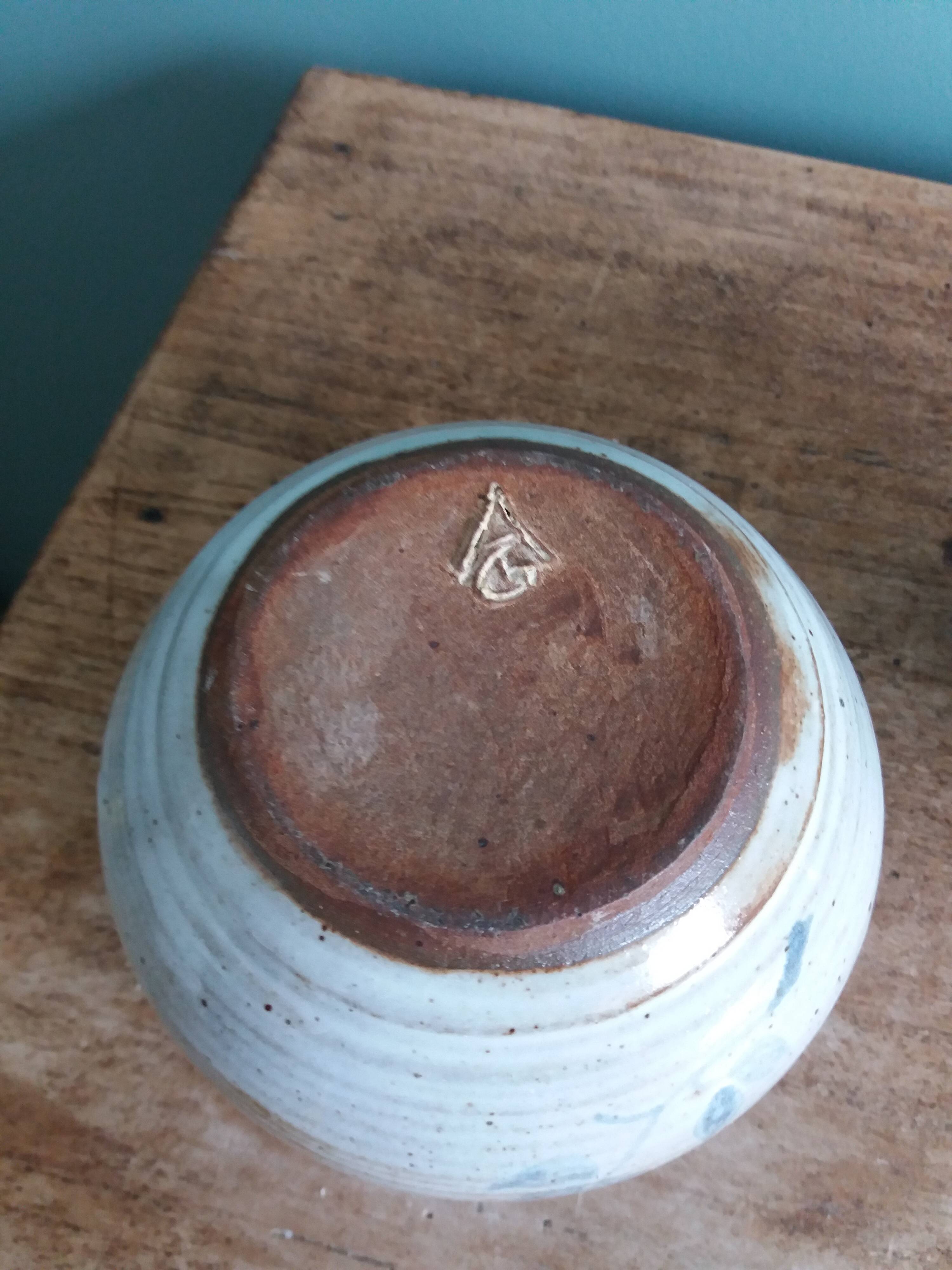 Ceramic pot, signed Atch, Chantal and Thierry Robert