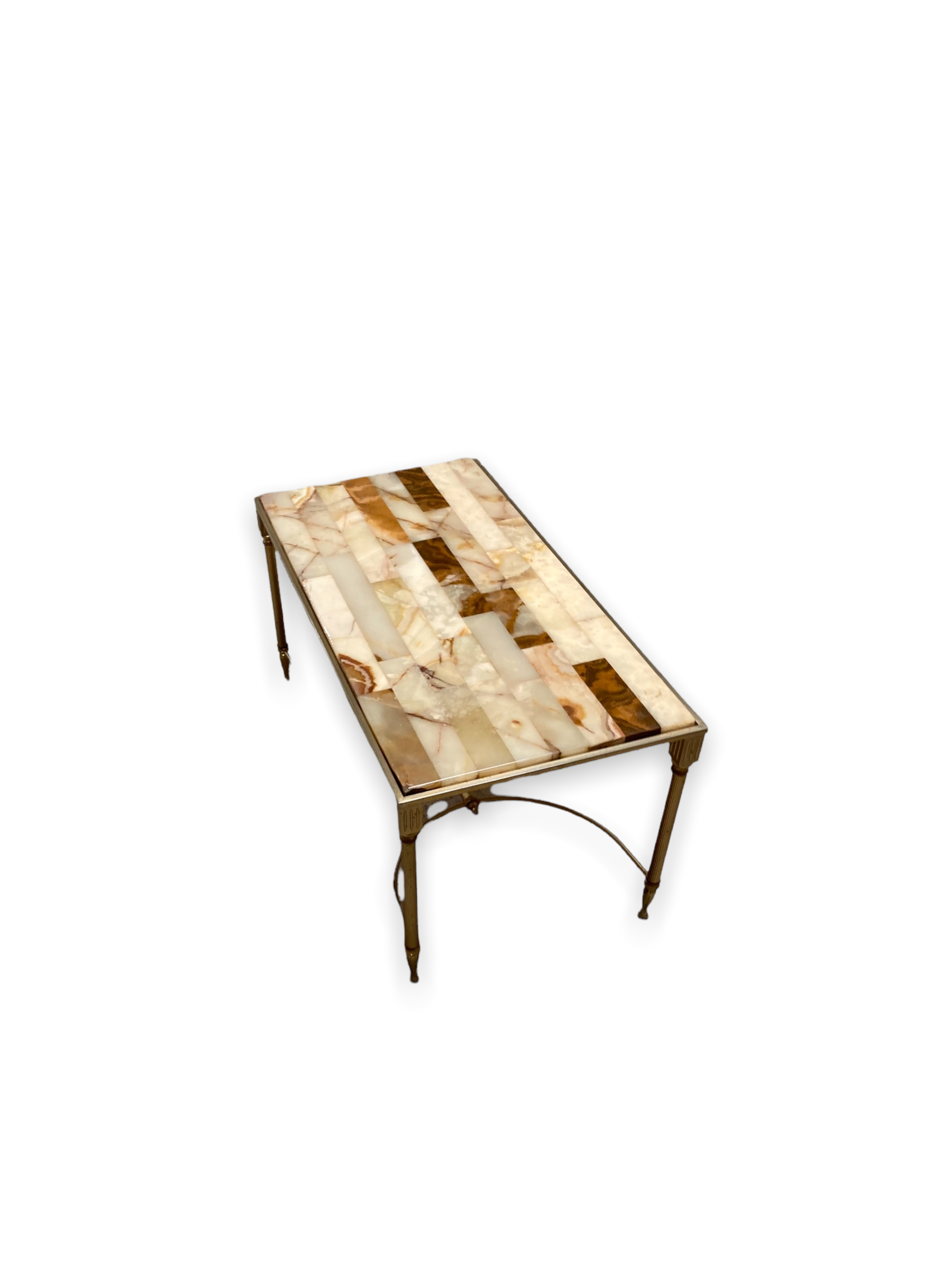 Coffee Table Hollywood Regency Italian Marble