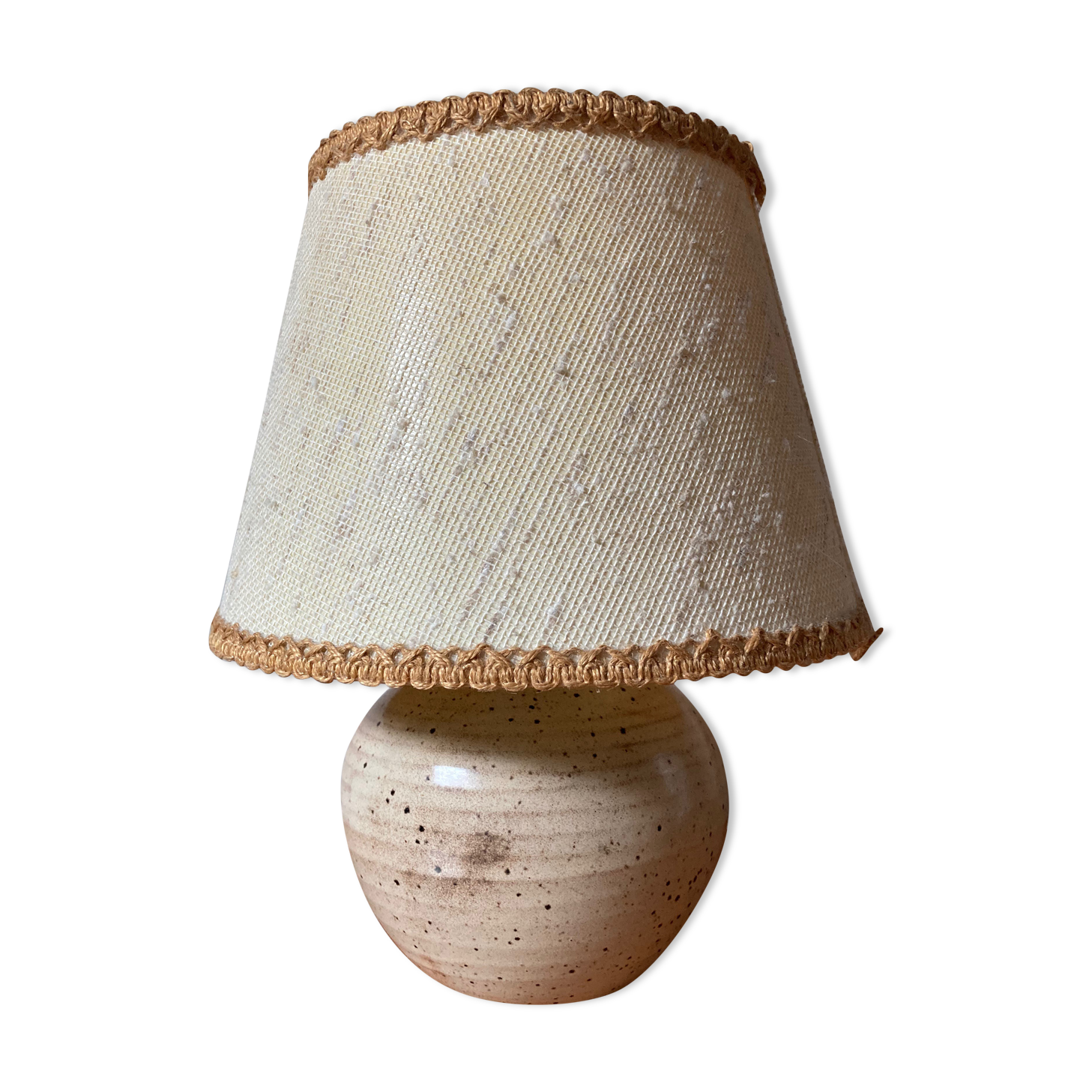 Ceramic lamp with lampshade the Grottes Dieulefit