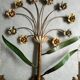 XL Vintage Mid-Century handmade 2 light bouquet wall lamp Italy 1950-1970