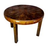 Round art deco table with extensions renovated fi 110, 160 cm unfolded. the 30s