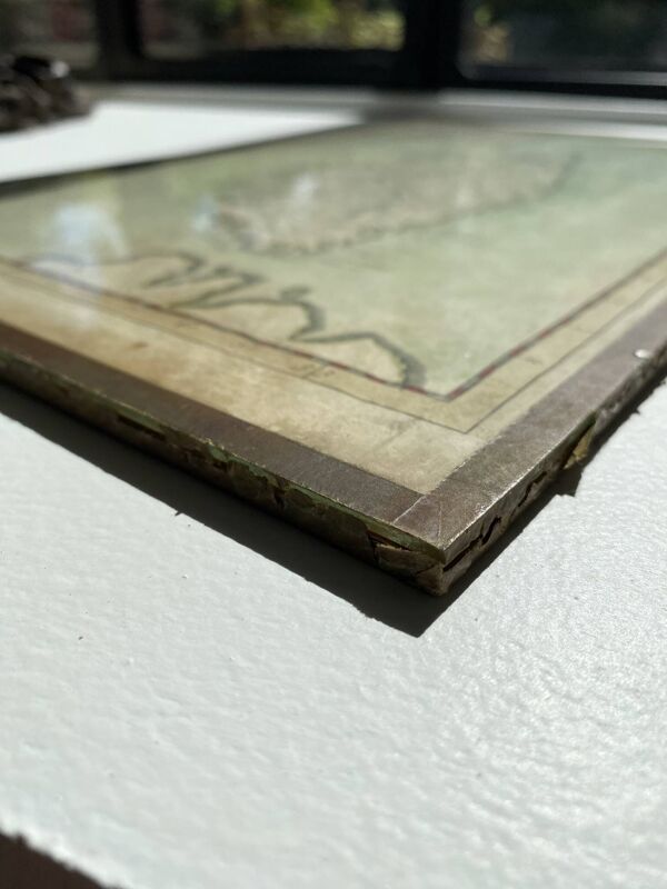 Ancienne carte de l'Isle de Corse encadrée sous verre