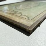 Old map of the Isle of Corsica framed under glass