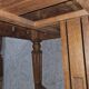 Important antique extendable wooden table – Inlaid top –