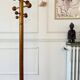 Pine coat rack with 10 hooks, 1970s.