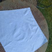 6 large vintage blue dyed damask cotton napkins