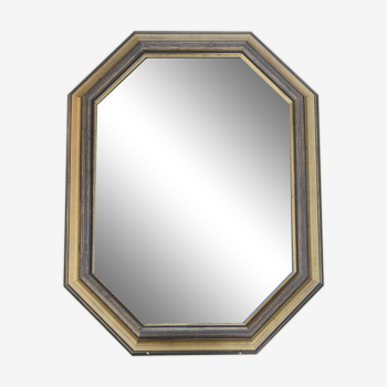 Miroir octogonal doré 60x70cm