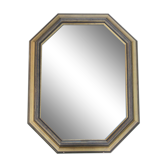 Golden octagonal mirror  60x70cm