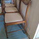 4 scandinavian beige white teak chairs