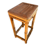 Vintage bamboo and rattan stool