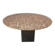 Vintage round granite center table, 1970s