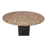 Table ronde en granit vintage, années 1970
