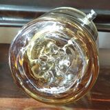 Ice Bucket Vintage Design In Thick Smoked Amber Glass