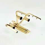 Large Scandinavian Glass & Brass Leaf Wall Light by Carl Fagerlund for Orrefors, 1960s