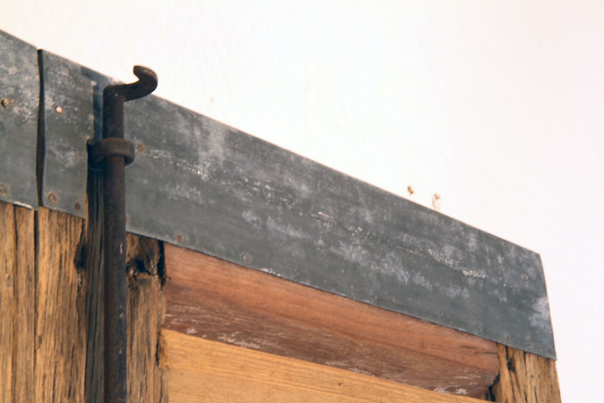 Pair of pickled wooden shutters