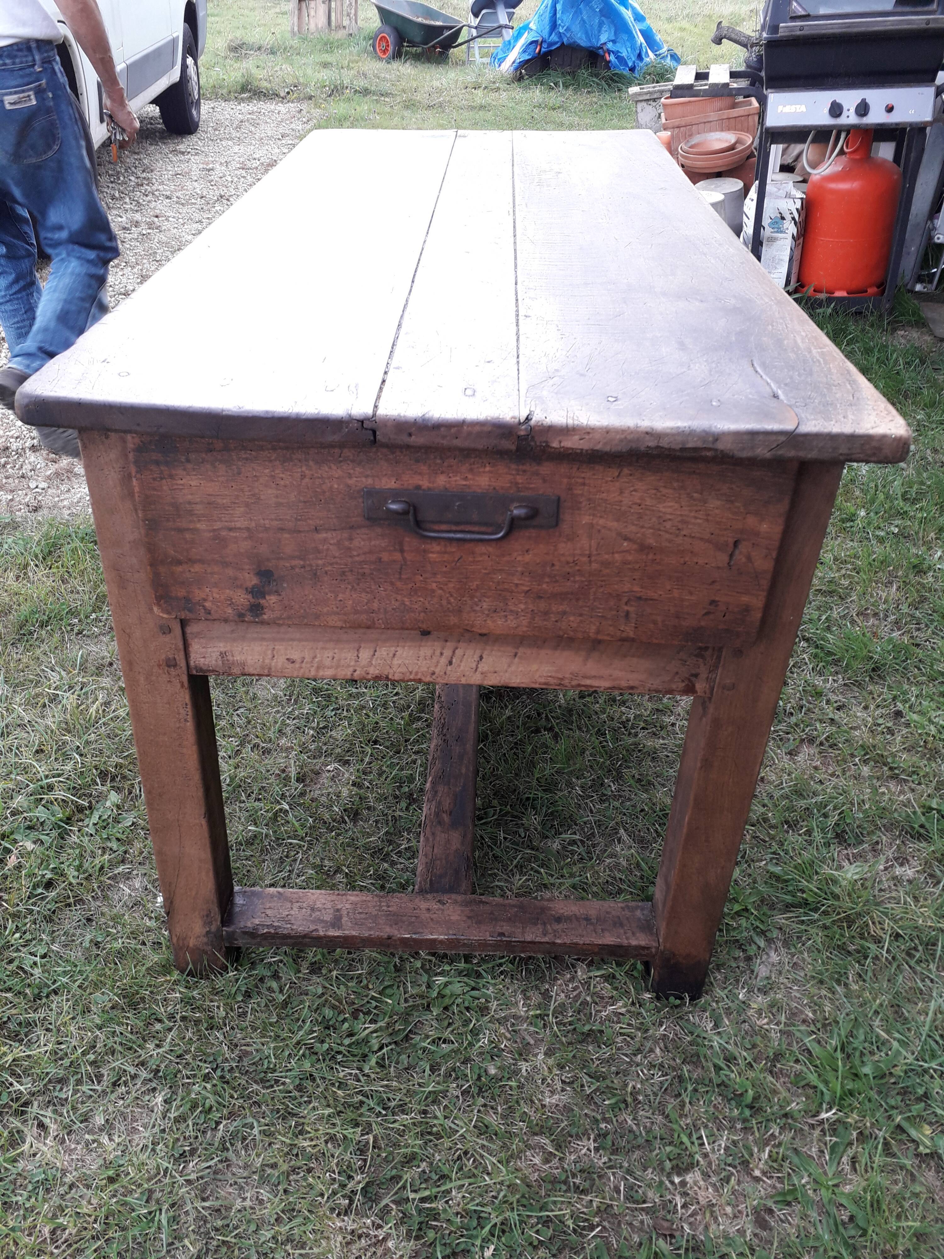 Walnut farmhouse table