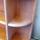 Scandinavian wall shelf in teak veneer L 229 cm