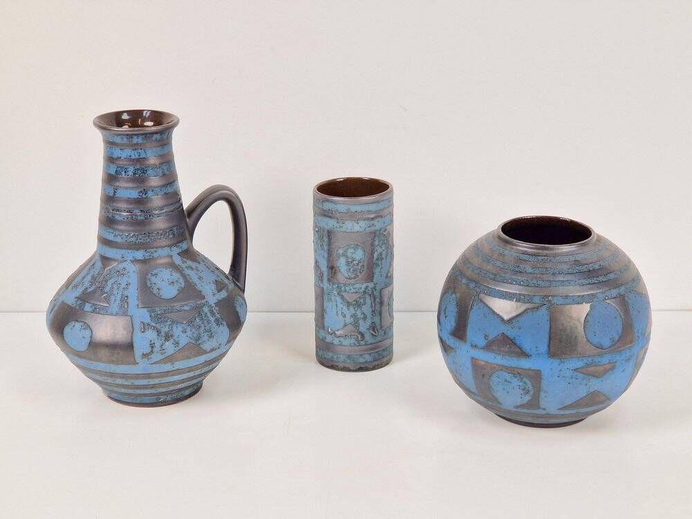 Fat Lava Ankara Vases by Carstens Tönnieshof, 1960s, Set of 3