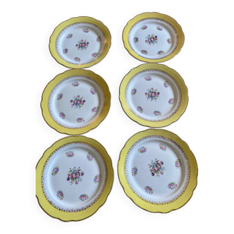 Service 6 assiettes plates Digoin et Sarreguemines