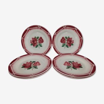 Lot de 8 assiettes plates Digoin Sarreguemines