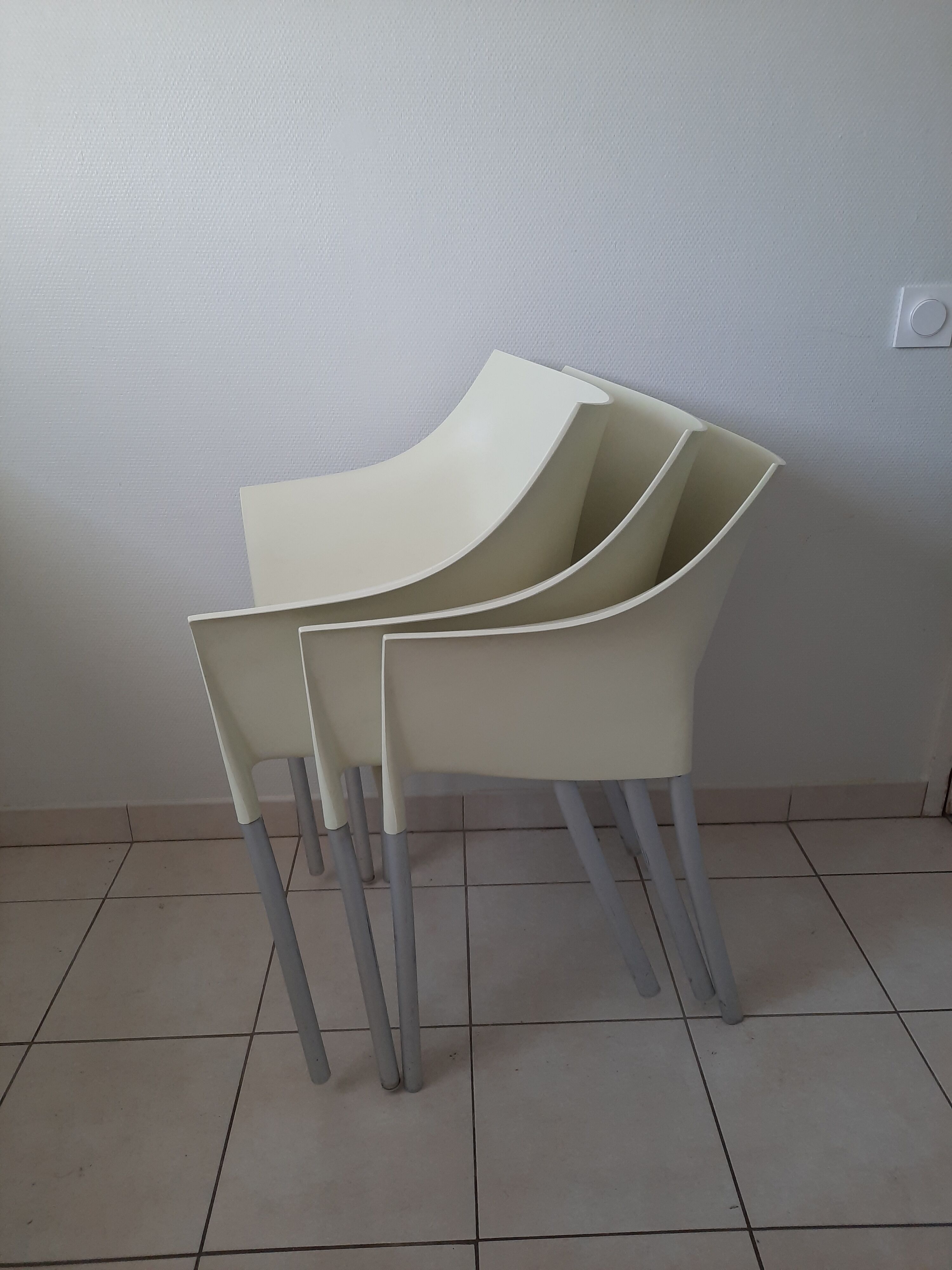 Set of 4 armchairs Dr NO design Philippe Starck for Jkartell