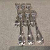6 silver-plated table forks by Christofle Malmaison