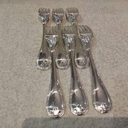6 silver-plated table forks by Christofle Malmaison