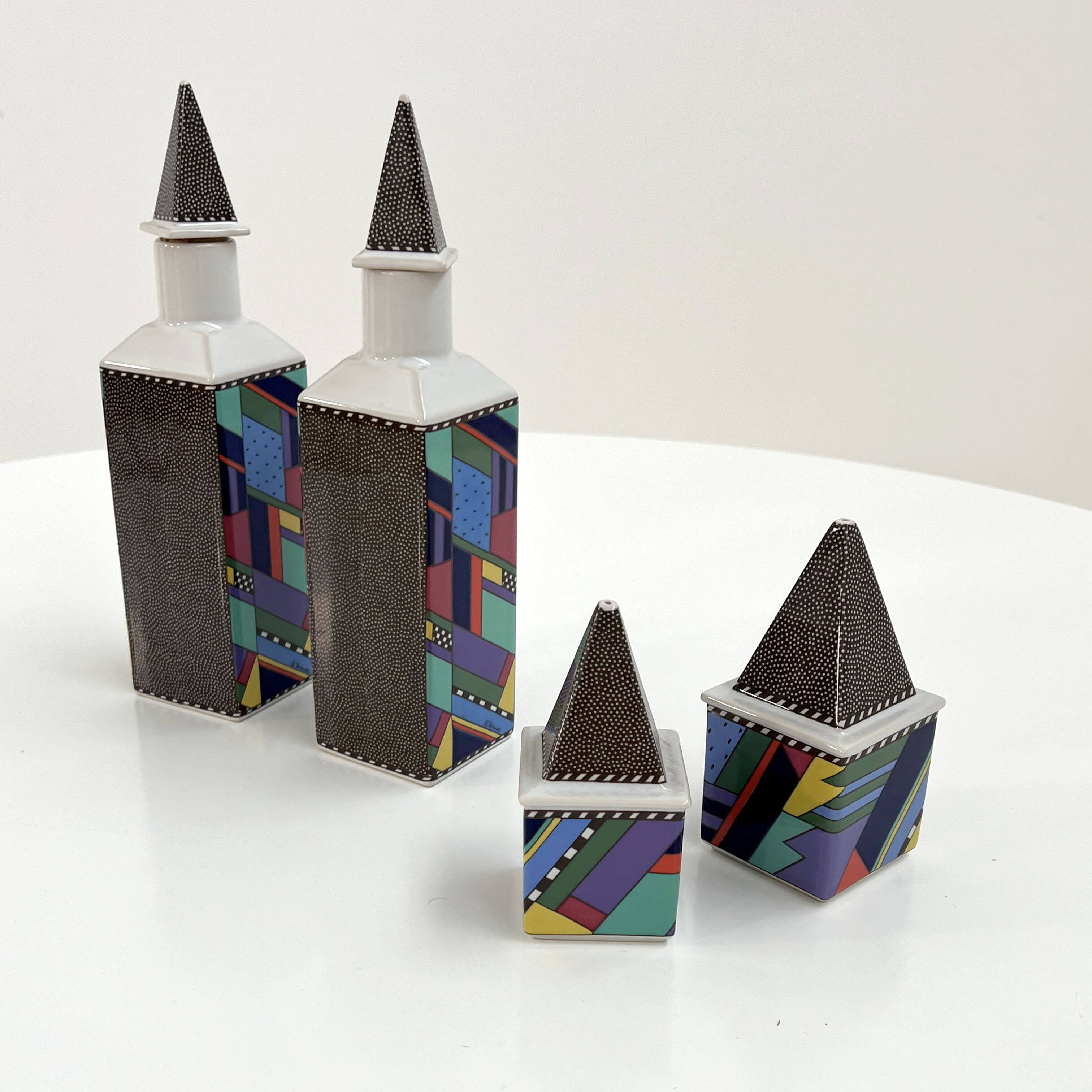 Set Oil/Vinegar Salt/Pepper Metropol by Barbara Brenner for Rosenthal, 90