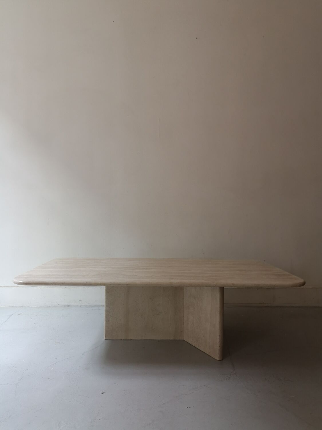 Rectangular travertine coffee table, circa 1970