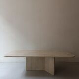 Rectangular travertine coffee table, circa 1970