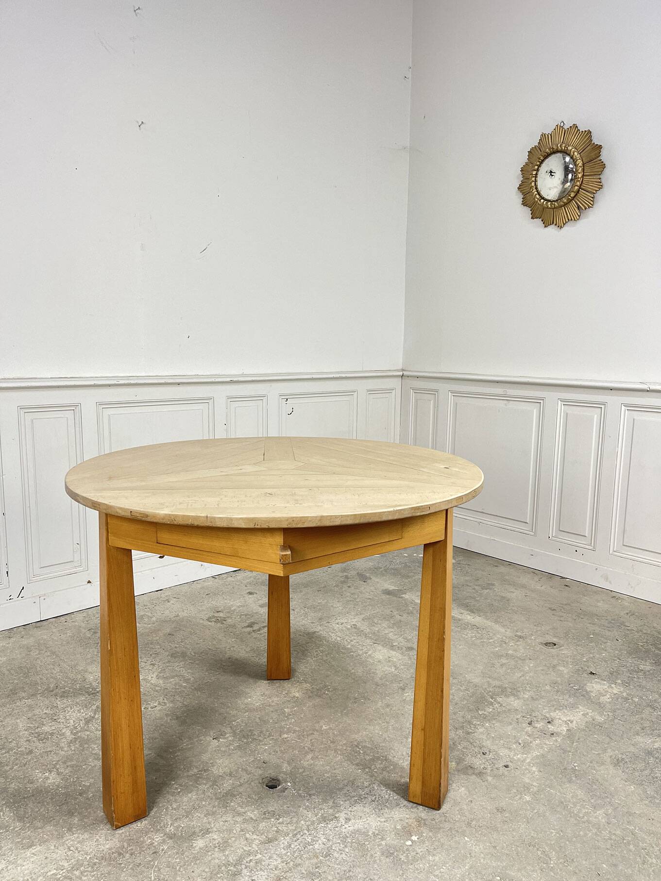 1960 tripod table in beech wood
